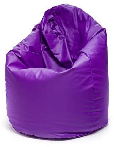 Ecopuf Sitzsack aus Kunstleder mit Füllmaterial EPS Perlen, etterfest Sofa XXL Kindersessel Erwachsene Sessel Hocker Pouf Kinderzimmer Gaming Sitzhocker 85x135 cm