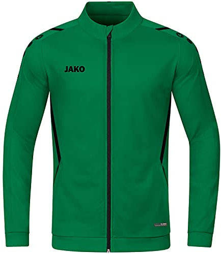 JAKO - Polyester Jas Uitdaging, Uniseks-Volwassene, Sportgroen/Zwart, S
