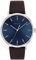 Calvin Klein Analog Quarzuhr für Herren Kollektion MODERN MESH mit Dunkel-Braunes Lederarmband - 25200052