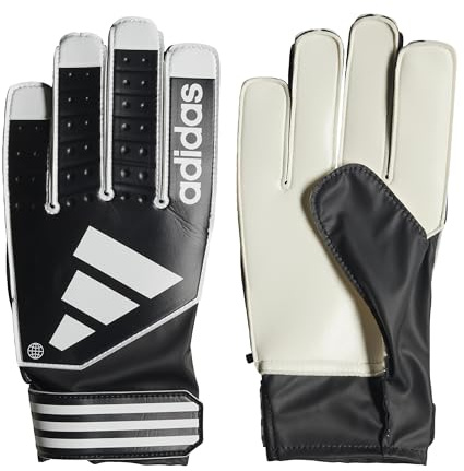 adidas Unisex Goalkeeper Gloves (W/O Fingersave) Tiro Club Goalkeeper Gloves, Black/White/Black, HN5610, 8