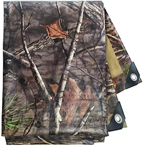 Tongcamo Camouflage Large Tarpaulin Waterproof Heavy Duty 180GSM Waterproof Cover Sheet Multipurpose