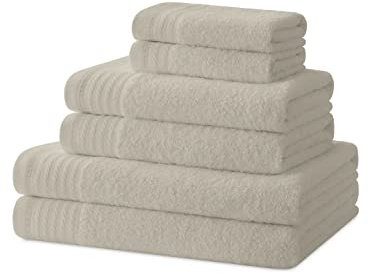 Degrees Home - Juego de Toallas de Baño - 2 de Ducha, 2 de Manos y 2 de Bidé - 100% Algodón - 480 g/m2