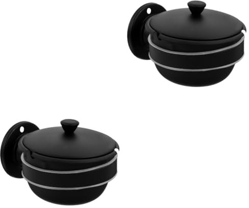 JECOMPRIS Wall Mounted Ashtray with Lid Stainless Steel Indoor Outdoor Cigarette Ashtray for Bathroom Toilet Office with Lid to Prevent Ash Scattering