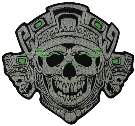 Parche bordado de calavera de motociclista para planchar en motocicleta, emblema de calavera, insignia de chaqueta de motocicleta, para chalecos de cuero, accesorios de ropa