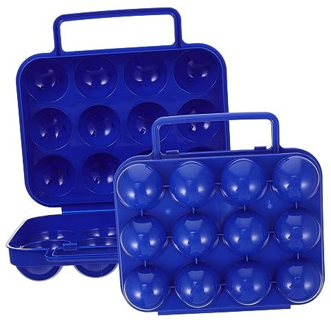 SHOWERORO Boîte à Œufs d'Extérieur Lot de 2 Conteneurs à Œufs Portatifs Réfrigérateur de Camping Design en Grille Pratique Voyage Porte-Œufs pour Randonnée