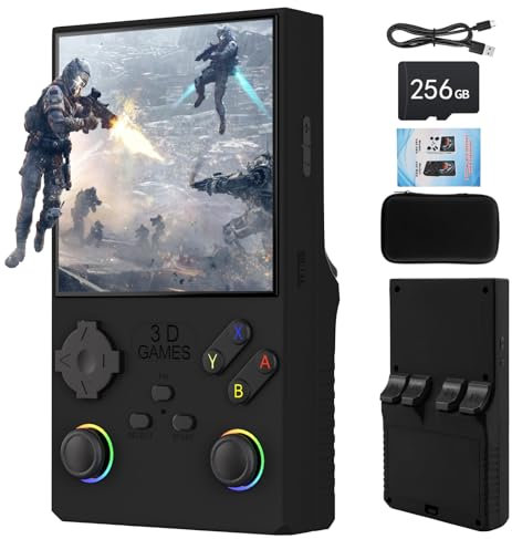 V40 Retro Handheld Video Game Console, 40,000 Retro Games in 1 Game Console with Open Source Linux System, 256GB TF Card, 4 IPS Screen and 4000mAh Battery