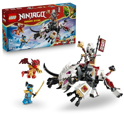 LEGO NINJAGO Zilvar e Grimtak la Bestia Drago - Giocattolo Ninja con Action Figure e 3 Minifigure tra cui Kai e Nya - Regalo di Compleanno per Bambini da 7 Anni Fan di La Rivolta dei Draghi - 71863