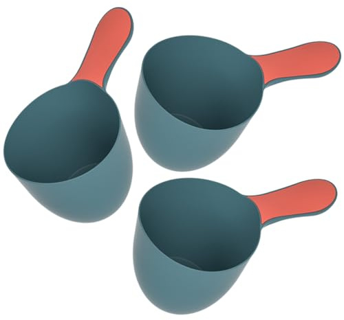 Abaodam Lot de 3 Louches à Eau en Plastique Vert Foncé Seau d'eau Bain Bébé Cuillère à Eau Multifonction pour Salle de Bain et Jardin Outil Pratique pour Garçon et Filles 3 Pièces