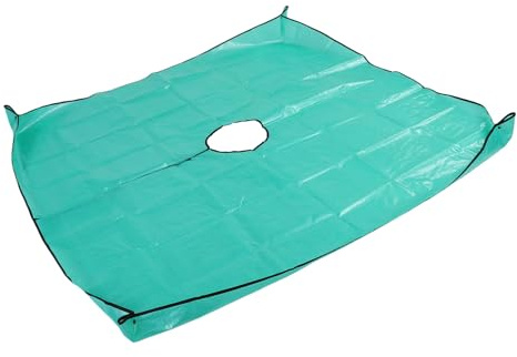 Ausla Landskapsbeskärningspresenning, Lätt Vattentät PE Vattentät Presenning för Trädklippning med 11,8 Tums Hål och Hörnspännen för Trädgårdsunderhåll (200 x 200 cm / 78,74 x 78,74 tum)