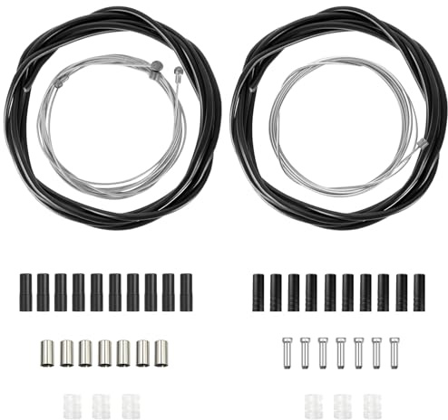 Ainiv Set di Cavi Cambio e Freno per Bicicletta, Kit Universale di Cavi Freno e Cambio per Bicicletta, Set di Guaine per Cavi Cambio per Mountain Bike, Bici da Strada, Bici da Corsa e Bici Elettriche