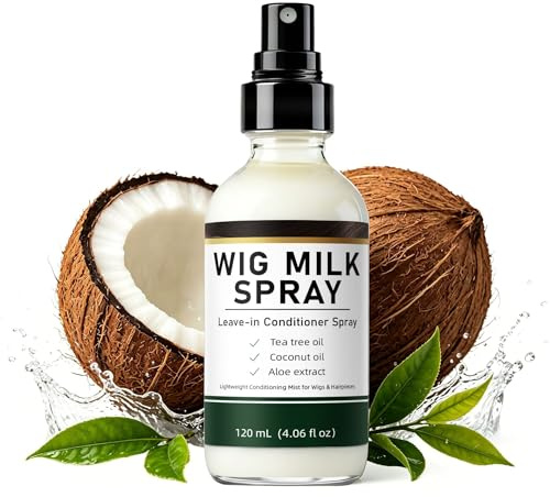 Spray capilar sin aclarado Wig Milk: Antifrizz y antienredos; repara pelucas sintéticas secas, enredadas y con frizz (120 ml)