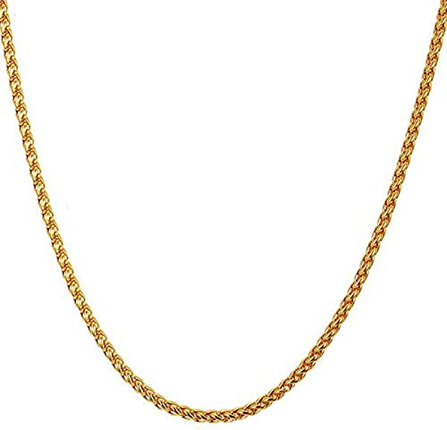 LMMSHX 18-30 tums kedjelänk 3MM, rostfritt stål guld/silver/svart kedja för män pojkar