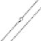 MATERIA 2mm Erbskette Silber 925 oval geschlagen Damen Herren Halskette rhodiniert + Box #K68, Länge Halskette:50 cm