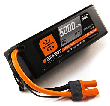 11.1V 5000mAh 3S 30C Smart Hard Case LiPo Battery: IC5