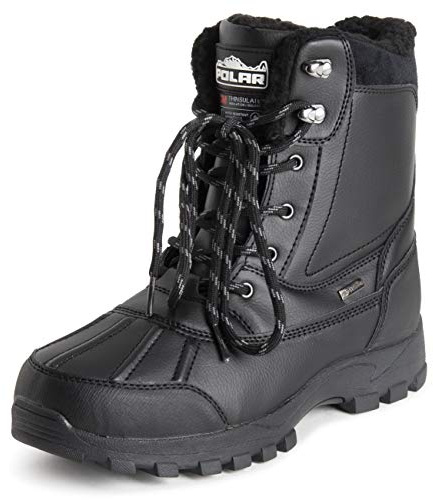 Polar Mens Thinsulate Fully Lined Waterproof Deep Tread Durable Rubber Shell Thermal Winter Rain Snow Boots