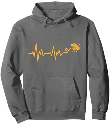 Beekeeper Heartbeat Beekeeping ECG Honey Bees Queen Bee Gift Sweat à Capuche
