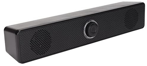 Bewinner Altoparlante per PC, Soundbar Stereo, Jack da 3,5 mm Altoparlante Soundbar, Alimentazione USB Altoparlante cablato multimediale stereo per PC, tablet, ufficio, telefono cellulare