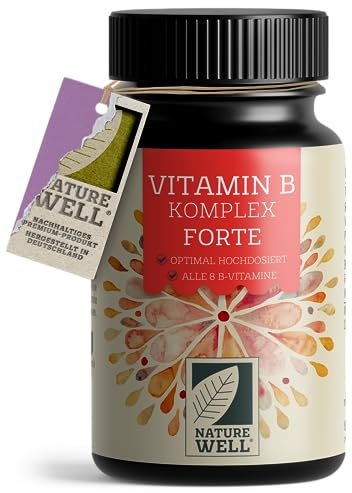 Vitamin B Komplex hochdosiert - 180 Tabletten - alle 8 essentiellen B-Vitamine in bioaktiver Form - mit Folsäure, Cholin & Myo-Inositol (Co-Faktoren), laborgeprüft mit Zertifikat & vegan