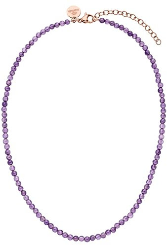 Purelei® Amethyst Kette Damen (Roségold) – Halskette Damen aus langlebigem Edelstahl – Wasserfeste Kette mit Anhänger – 35-40 cm Länge – Halskette für deinen individuellen Look