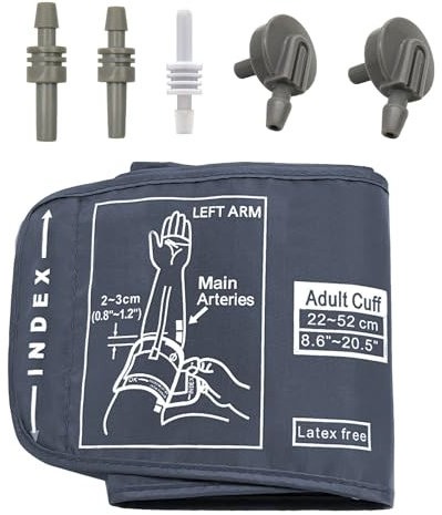 INBOLM Large Cuff Blood Pressure Monitor,Blood Pressure Monitors Large Cuff,Blood Pressure Monitors Extra Large Cuff,Extra Large Blood Pressure Cuff,22-52cm,Suitable for Adults,Includes 6 Connectors