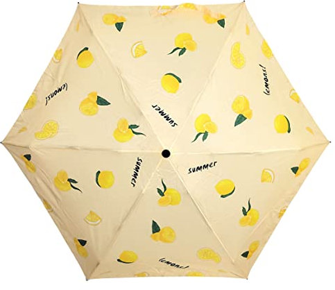 Mini Regenschirm Taschenschirm Schirm klein & kompakt bunt und fröhlich Früchte (Zitrone) (Lemons)