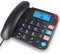 Elderly-Friendly Corded Landline Phone with LCD Screen, High-Volume Speaker, Speed Dial & Adjustable Settings, Ideal for Seniors, Classic Black