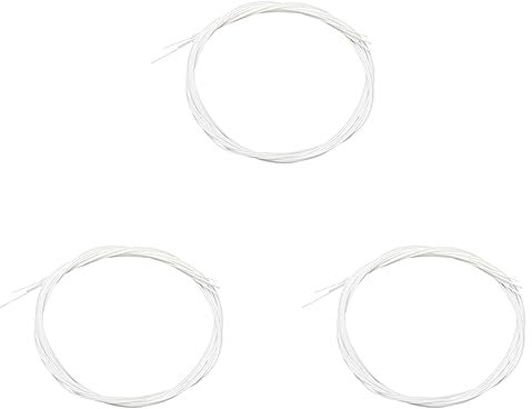 Lioggyet 12 Stück / Set Ukulelensaiten aus robustem Nylon, Ersatzteil für 53,3 cm, 58,4 cm, 66 cm, Saiteninstrument