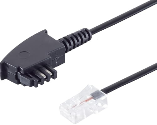 1aTTack.de 1 x 6 m – TAE-F-kontakt till västerländsk kontakt 6/4 telefonkabel för Siem... telefoner