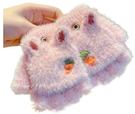 WMAMBZNDHP Guantes de Invierno cálidos for niños 1 a 8 años, con Cinco Dedos y diseño Concha, for Exteriores(2325-A3)