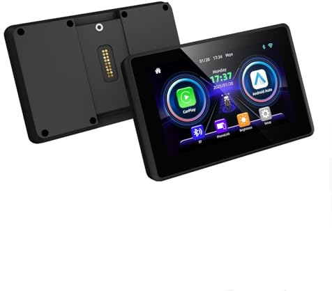 Qzonnect Wireless CarPlay & Android Auto Motorrad Display, Speziell für BMW Motorräder, 5 IPS Touchscreen, Plug&Play Navi-Halterung, IP67, für R1250GS R1200GS F900GS F850GS S1000XR