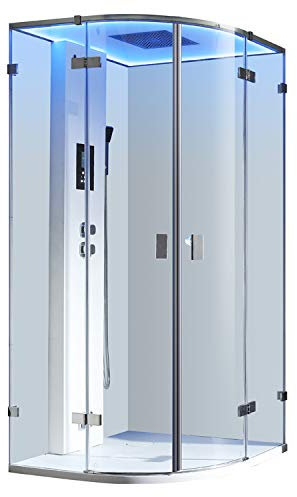 AWT Dampfdusche LD109F15 weiß matt/100x100