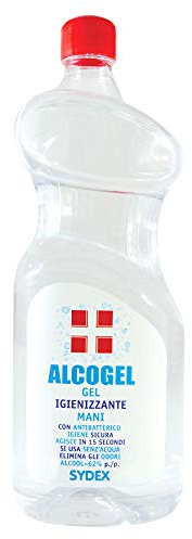 Gel Sydex Igienizzante per Mani Antibatterico 1lt Senza Risciacquo >62% Alcool Maxi Formato da 1000ml con Elimina Odori
