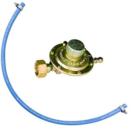 Yoeyang Regolatore Bassa Pressione CUCINE STUFE Barbecue Gas + 2 mt di Tubo + 2 Fascette garantito