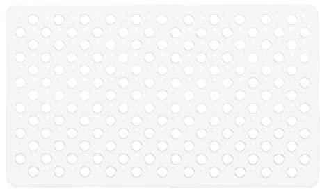 Gedy G-Maim Tappeto Antiscivolo Vasca con Ventose, Misure: 60X38, Tappetino Bagno in Resina, Finitura Bianca, Design R&S, 100% Made in Italy, Tappeto Lavabile in Lavatrice, 2 Anni di Garanzia