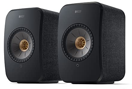 KEF LSX II - Wireless Bookshelf Speakers, Black | Active Speakers | TV | PC | Gaming | HDMI