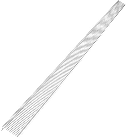 10 Pcs Aluminium Alloy Stair Nosing Protector - 2 x 0.75 x 48 Non-Slip Strip for Stairs & Pool Edge (Silver)