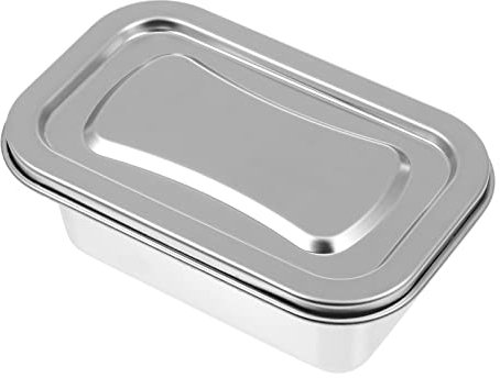 Yardwe Récipient De Crème Glacée En Acier Inoxydable Avec Couvercle 1 Pc Bacs De Stockage De Crème Glacée Réutilisables Stockage De Réfrigérateur Pour Yaourt Sorbet