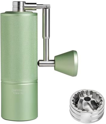 TIMEMORE C3 ESP Pro Manual Coffee Grinder Capacity 25g with CNC Stainless Steel Conical Burr Hand Grinder, Adjustable Setting, Double Bearing Positioning for Home/Travel/Camping, Gift Chestnut Green