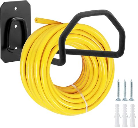 Sinoer Support Mural en Métal pour Tuyau d'Arrosage - Support Extérieur pour Tuyau d'Eau - 1 Pièce