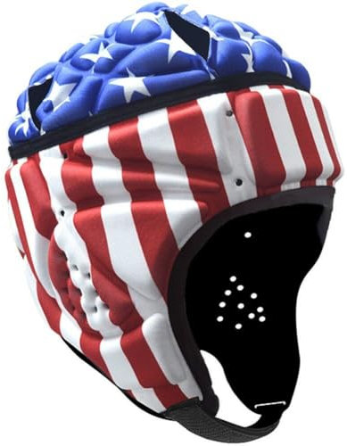 Casque de Football Souple pour Enfants Casque rembourré Multisports réglable Chapeau de Gardien de But Protection de tête
