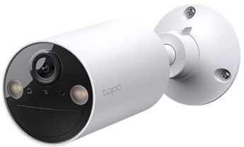 TP-Link Tapo C410, 2K 3MP, Colour Night Vision, Rechargeable, Powered by Solar Panel, IP65, Local/Cloud Storage, 110° Angled, Illuminated and Sound Alarm, Wireless Battery Security Camera