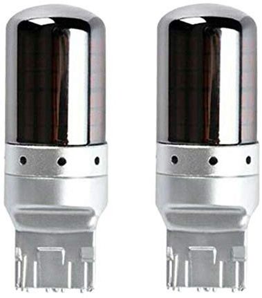 Ggnaxivs 2Pz Cromo 7440 T20 144SMD Giallo Canbus Errore Lampadina a LED Indicatore di Direzione