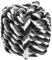 PATIKIL 1 Inch x 50 Feet Natural Twisted Cotton Rope 3 Strand Strong Thick Cotton Rope Tug of War Rope for Railings Crafts Games Home Decor, Black Gray White