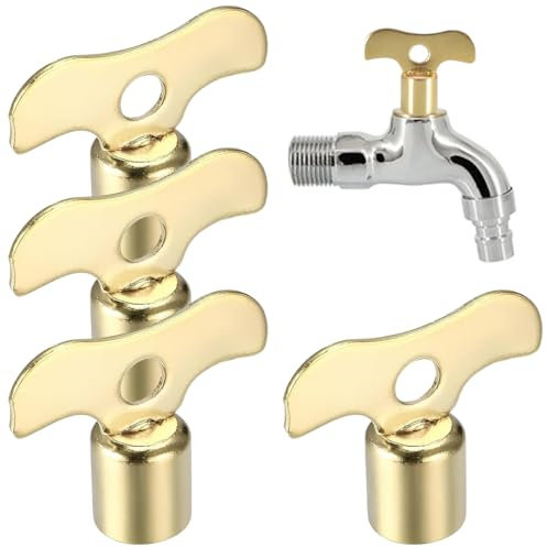 MIRKUZI Chiavi a rullino 4 pezzi manopole per rubinetti, chiavi per rubinetti, stabili e robuste, adatte per riscaldatori, rubinetti