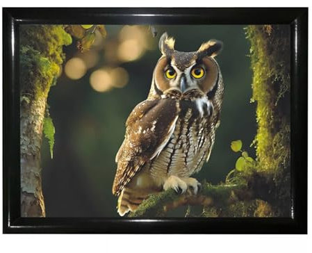 Lap Tray Owl Theme Bean Bag Cushioned LapTray Breakfast Bed tray Padded Tray Portable Bean Bag Tray for Eating Work Caravan Camping Home Comfort