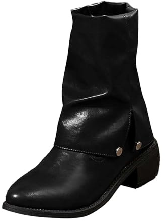 Botines para mujer 2026 para mujer, botas altas hasta la rodilla extra anchas, botas hasta la rodilla holgadas., Black, 37 EU
