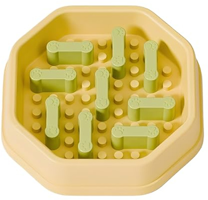 Dog Puzzle Bowl - Slow Feeder Dog Bowls, Anti Choking Pet Feeder Dish | Mindful Feeding Bowl Dogs | Preventing Choking Dishes For Puppy Cat Water Feedings Eating Small Large Medium Breed