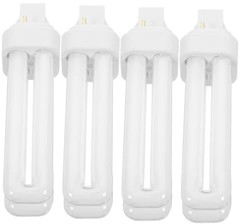 Angoily 4 Lampadine Fluorescenti Compatibili 2 Pin 13W Bianco Freddo Lampadine a Risparmio Energetico Plug-And-Play per Illuminazione Bagno e Ufficio