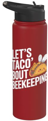 Lets Taco Bout Apicultura Divertido Apicultor Stainless Steel Insulated Water Bottle