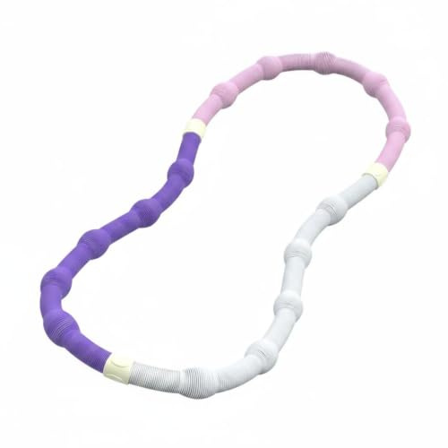 Folpus Aro de Ejercicio Fitness Hoop con Peso Aro Deportivo Cinturón de Entrenamiento Aro Plegable Estructura con Resorte para Menos Molestias Material de, 1 Kg, 1.46 M, Sugerido para 50-80 Jin
